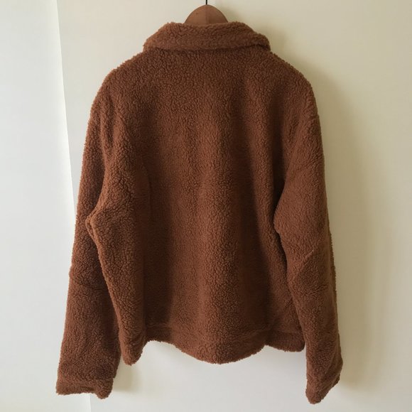 NWT Chocolate Fleece Teddy Jacket Sz XXL - Picture 3 of 7